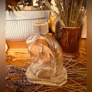 VTG MacGregor Clear Glass horse chess piece empty decanter